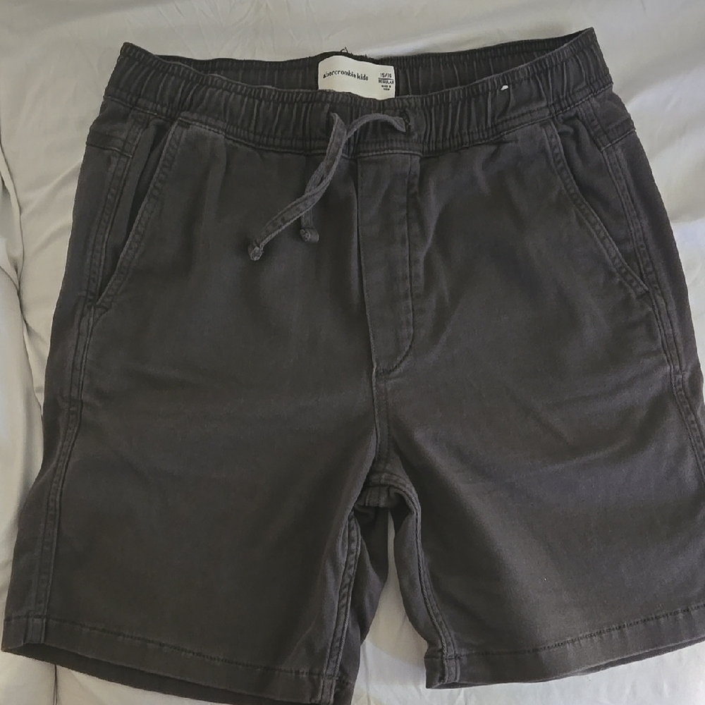 Abercrombie Kids Gray Athletic Shorts with Elastic Waistband